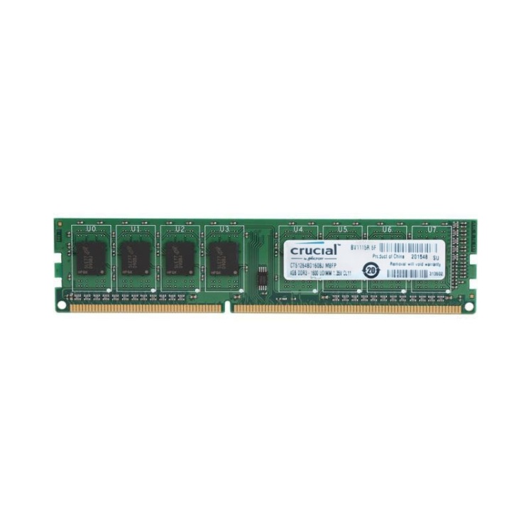 رم کامپیوتر کروشیال DDR3-1600 ظرفیت 4 گیگابایت فرکانس 1600 مگاهرتز