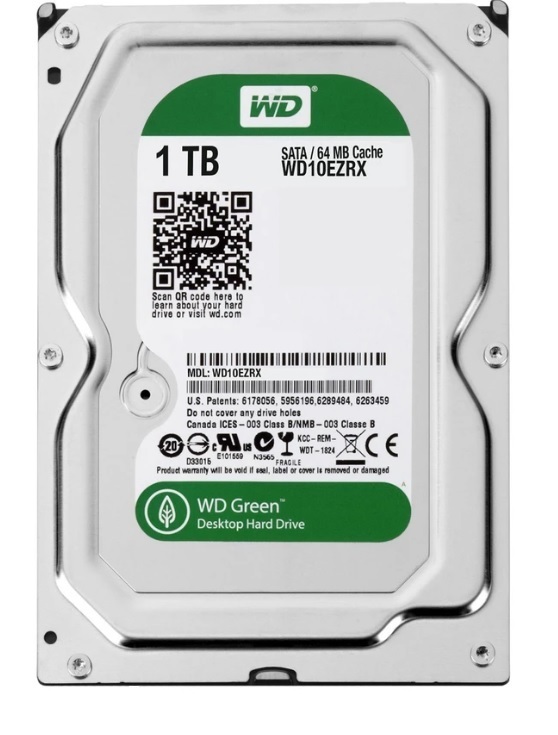  هارددیسک اینترنال وسترن دیجیتال مدل Green WD10EZRX ظرفیت 1 ترابایت 