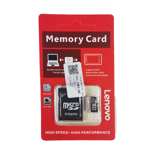 کارت حافظه microSDXC لنوو مدل A11 V30 کلاس 10 استاندارد U3 HIGH SPEED سرعت ظرفیت 2 ترابایت